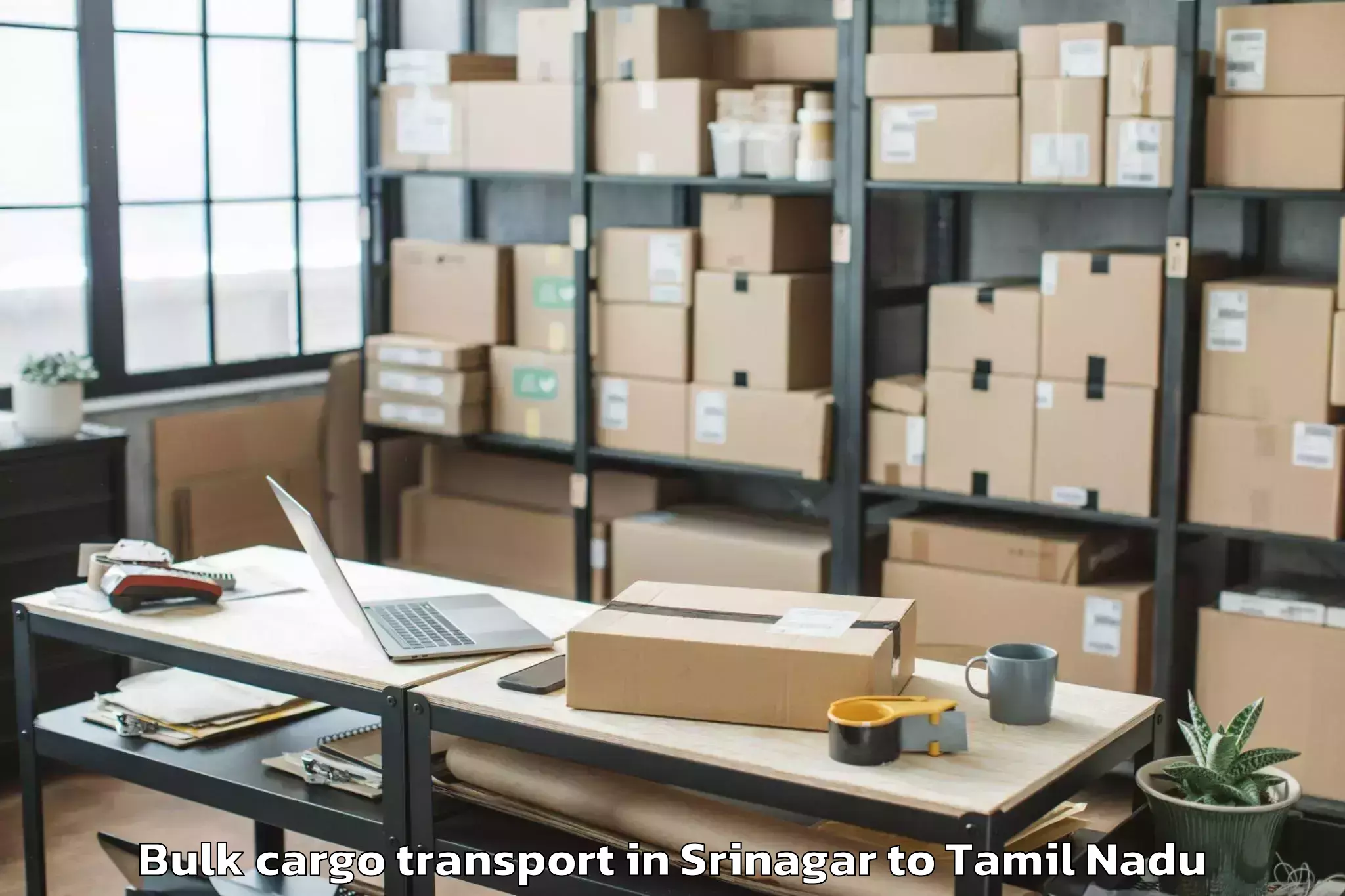 Hassle-Free Srinagar to Puduvayal Bulk Cargo Transport